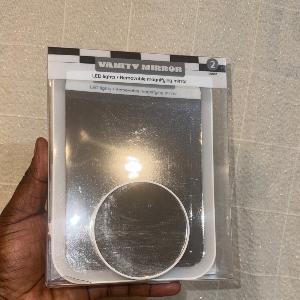 Vanity Mirror with LED Lights - White